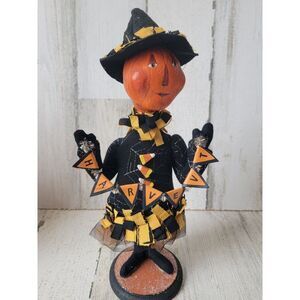 Sharon‎ Andrews folk art pumpkin harvest figure ESC trading 2002 Halloween